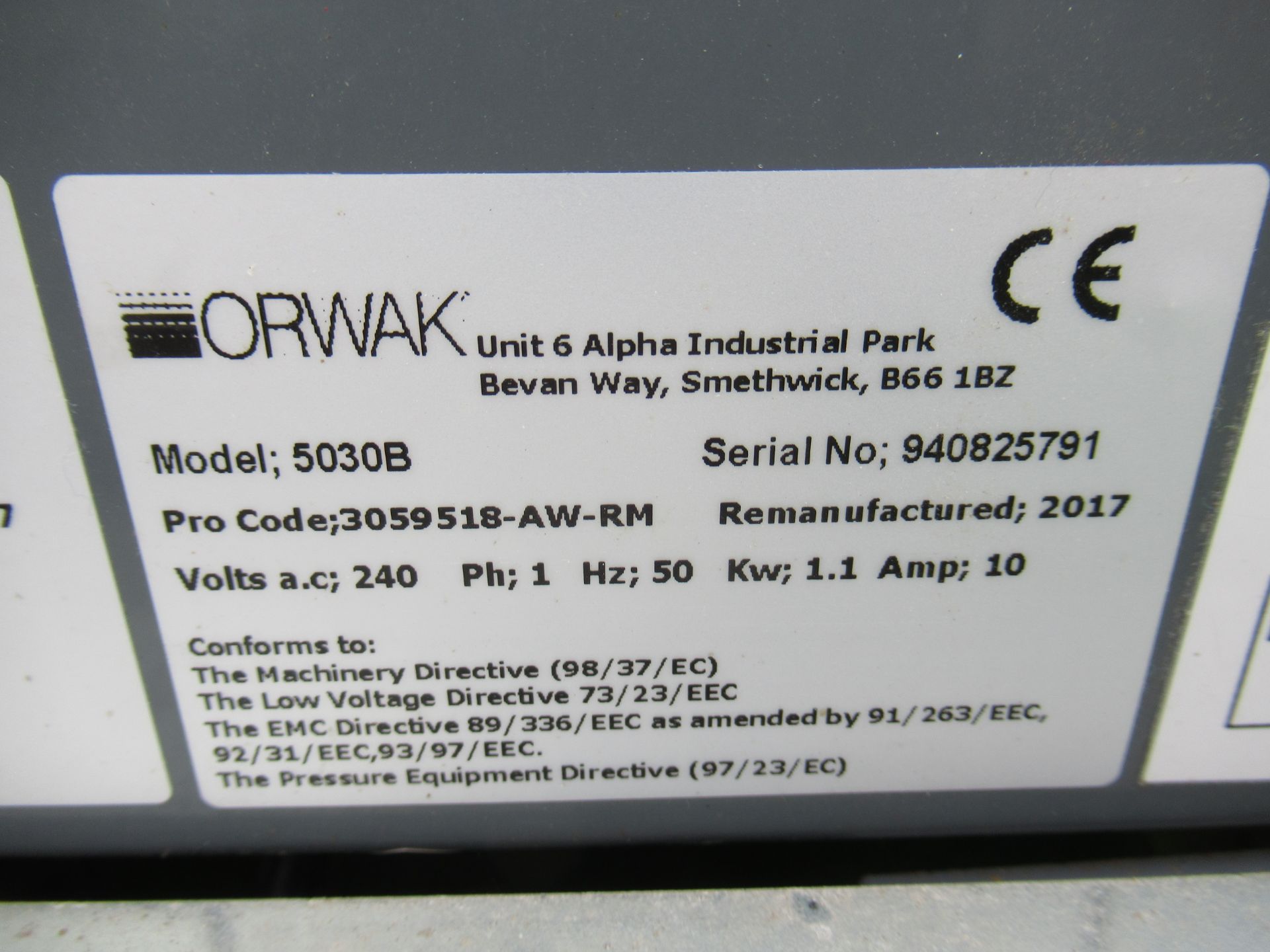 Orwak 5030B Compactor - Image 6 of 7