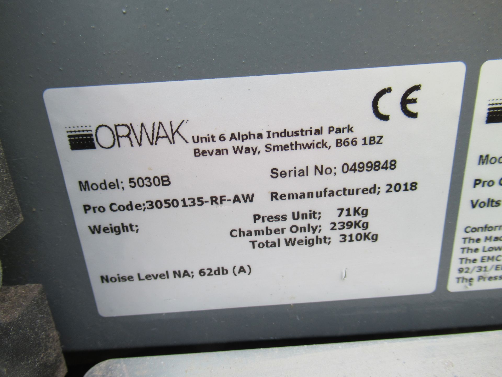 Orwak 5030B Compactor - Image 5 of 7