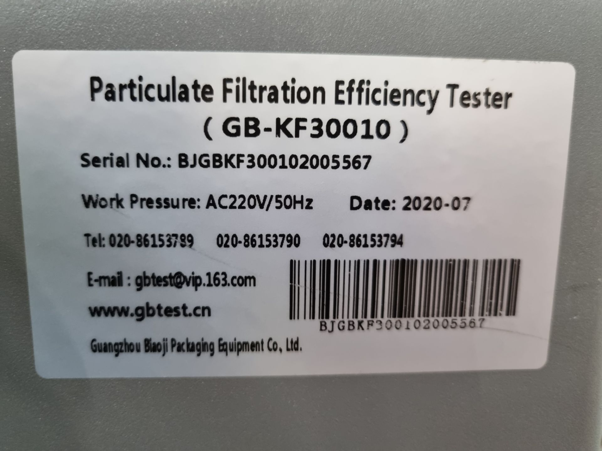 A Particulate Filtration Effieciency Tester - Image 4 of 4
