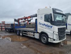 2016 Volvo FH500 Euro 6 Triaxle Rigid 20' Lorry with Rear Mounted Atlas 105.2 Crane & Kinshofer Grab