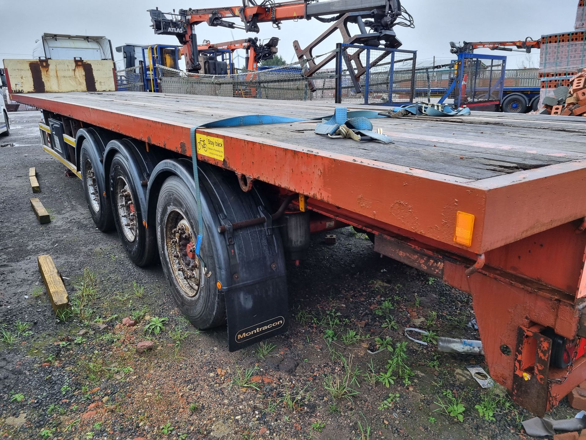 2008 Montracon Triaxle Flat Bed Trailer (24T Cap - Image 8 of 12