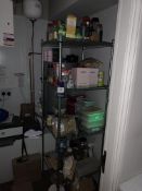 Loose Removable Contents of Storeroom inc. Wine Rack and CCTV recording equipment