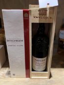 Boxed Bottle of Bollinger Special Cuvee Champagne and a Boxed Bottle of Taylor's Port