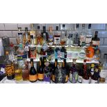 Alcoholic wet stock of bar area