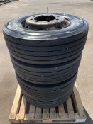 Wheel and Tyres:Qty 4 Continental 265/70R19.5, load range N Tubeless. Job Lot