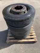 Wheel and Tyres:Qty 4 Continental 265/70R19.5, load range N Tubeless. Job Lot