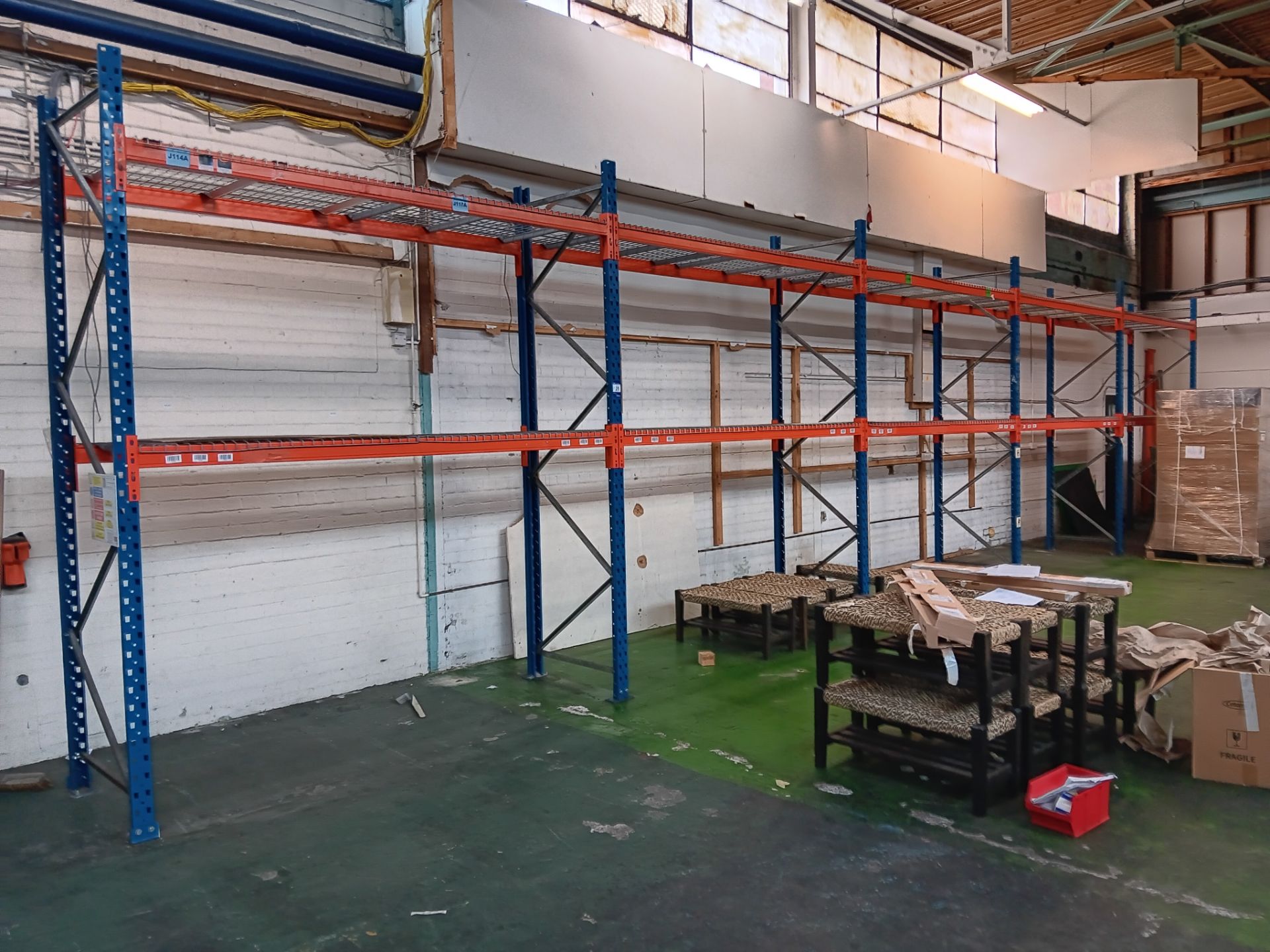 . 5 x Bays of Metal Racking Comprising of 6 x Uprights (Approx. 10ft 10” H) & 20 x Cross Beams (