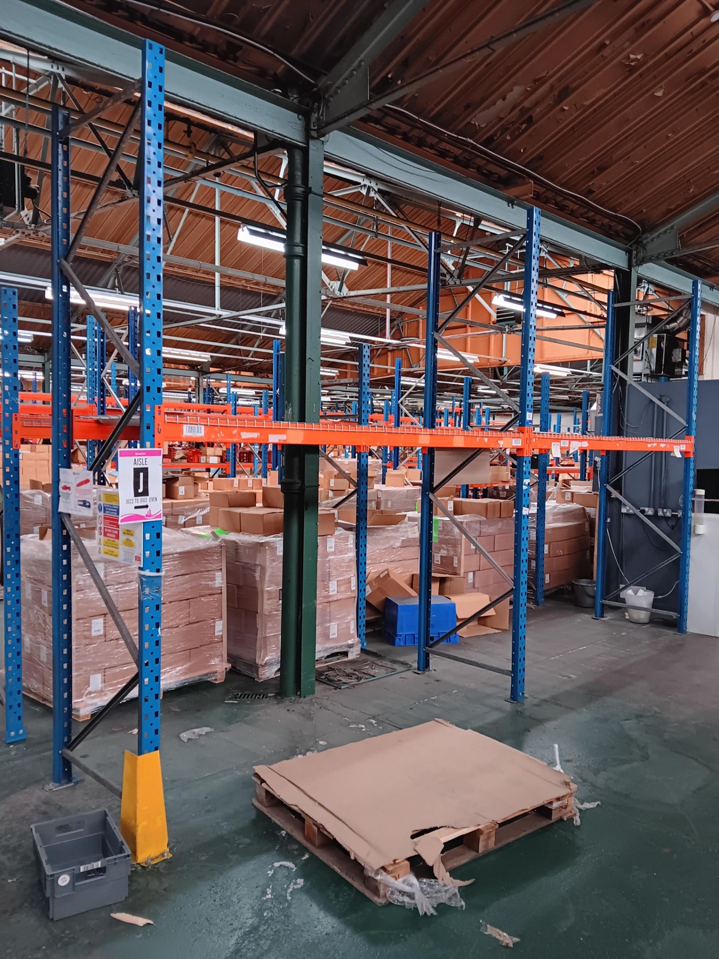 10 x Bays of Metal Racking Comprising of 15 x Uprights (Approx. 10ft 10” H) & 32 x Cross Beams (