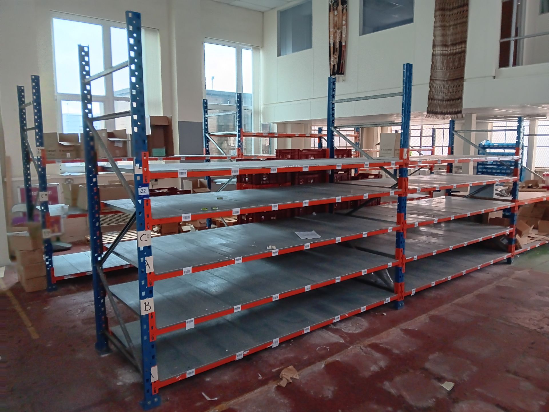 6 x Bays of Metal Racking Comprising of 8 x Uprights (Approx. 8ft 4” H) & 50 x Cross Beams (Buyer to