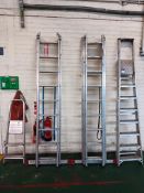 2 x Aluminium Step Ladders, Aluminium Extension Ladder & Aluminium Triple Extension Ladder