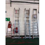 2 x Aluminium Step Ladders, Aluminium Extension Ladder & Aluminium Triple Extension Ladder