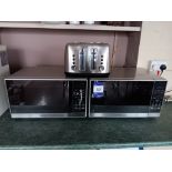 2 x Kenwood Microwaves & George 4-Slice Toaster