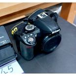 Nikon D3100 with strap and batter charger