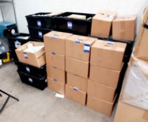 Large quantity of camera testing components to 34 x boxes for Canon & Nikon equipment – stock sheets