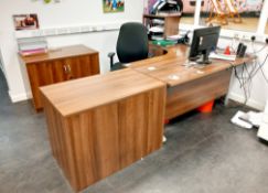 Office furniture to include oak effect cantilever