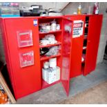 2 x Flammable liquid cabinets and contents (purchaser to remove all contents)