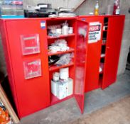 2 x Flammable liquid cabinets and contents (purchaser to remove all contents)