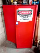 Flammable liquid cabinet and contents (purchaser to remove all contents)
