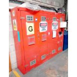 Four door flammable liquid unit and contents (purchaser to remove all contents)