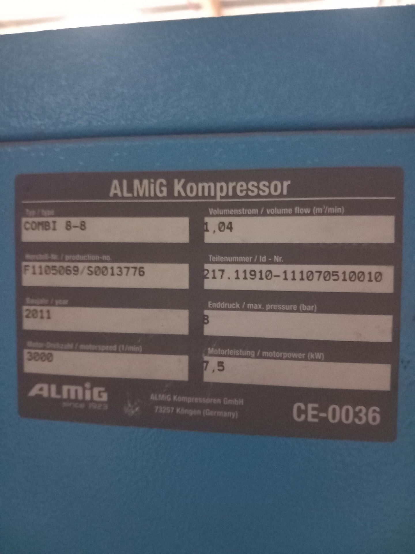 Almig Combi 8.8 Compressor (2011) - Image 3 of 3