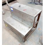 Fabricated 2 step steel platform