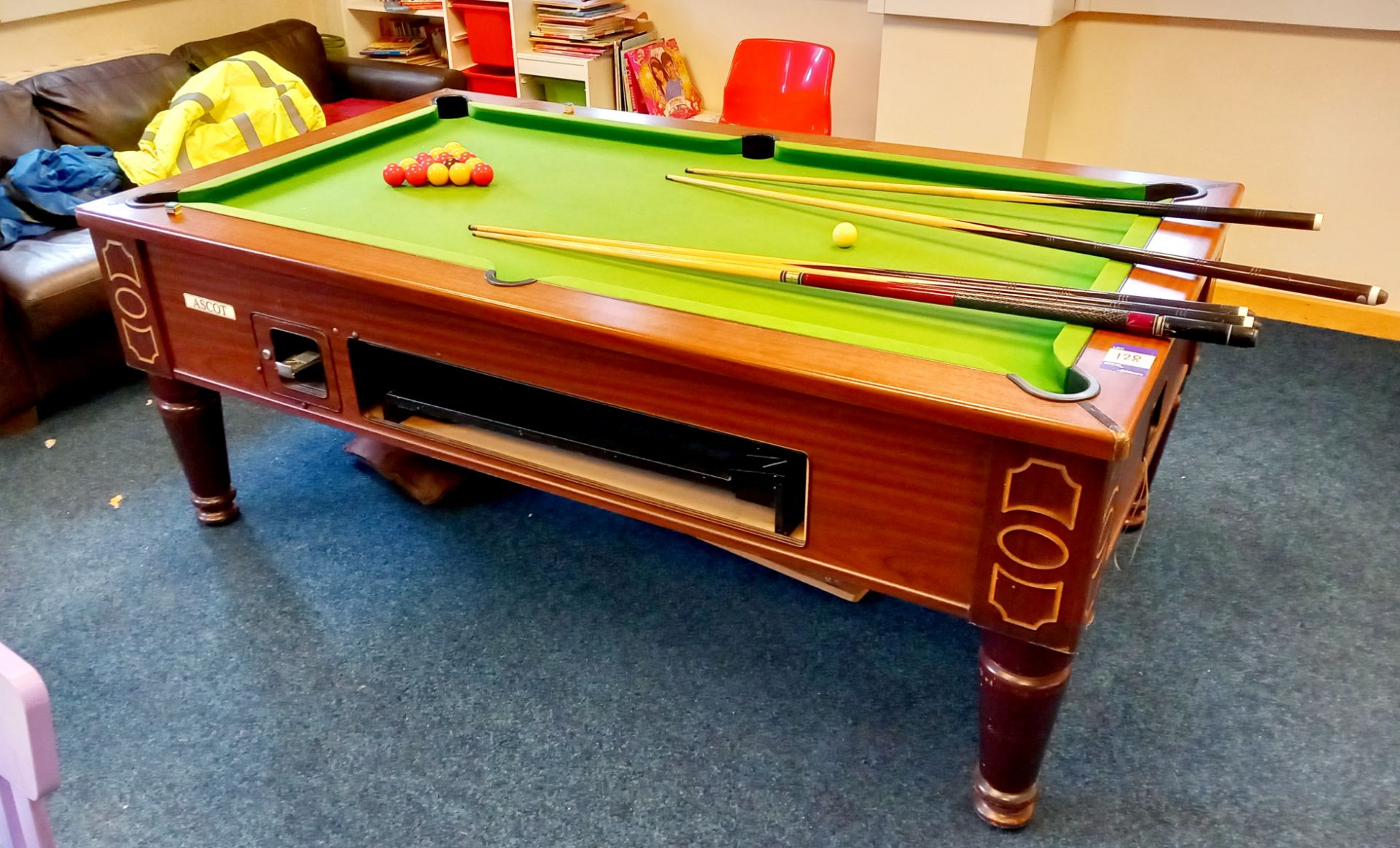 Ascot slate bed pool table (located on first floor)