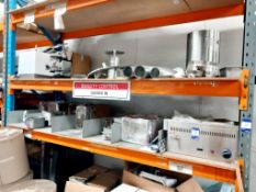 Large quantity of catering appliances, equipment to racking