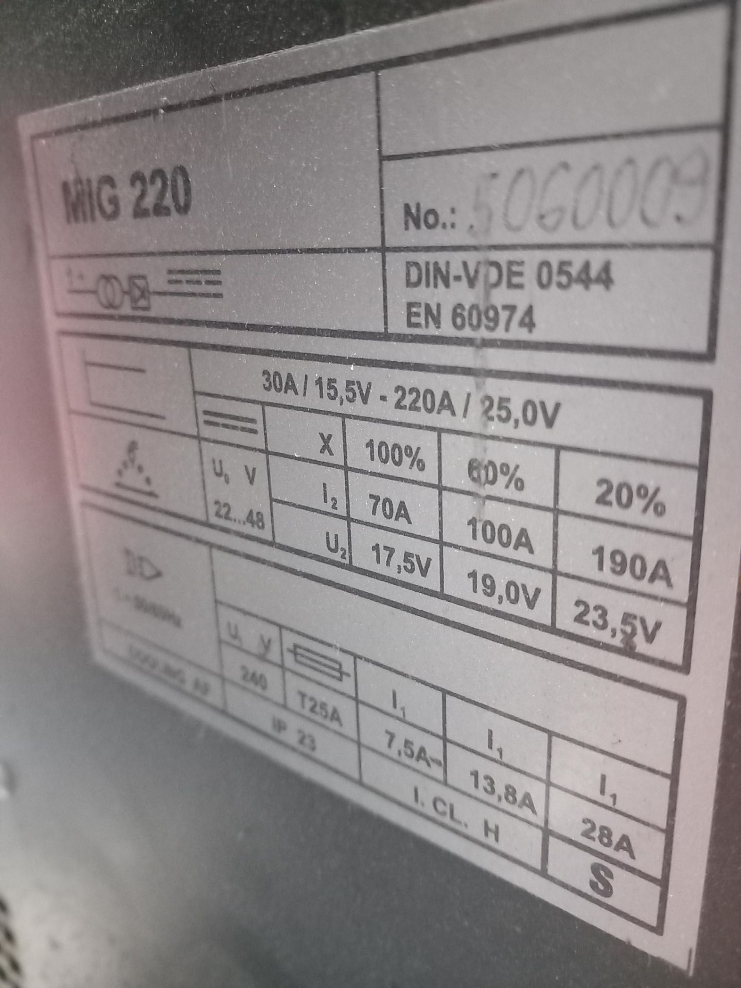 SWP Mig 220 Proline Welder - Image 2 of 2