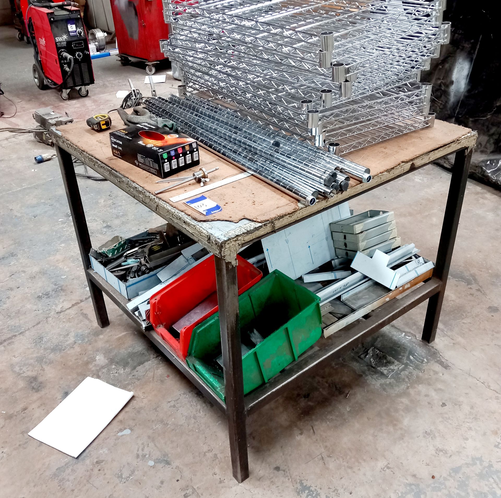 2 x Fabricated workbenches (1000x1000) - Image 2 of 2
