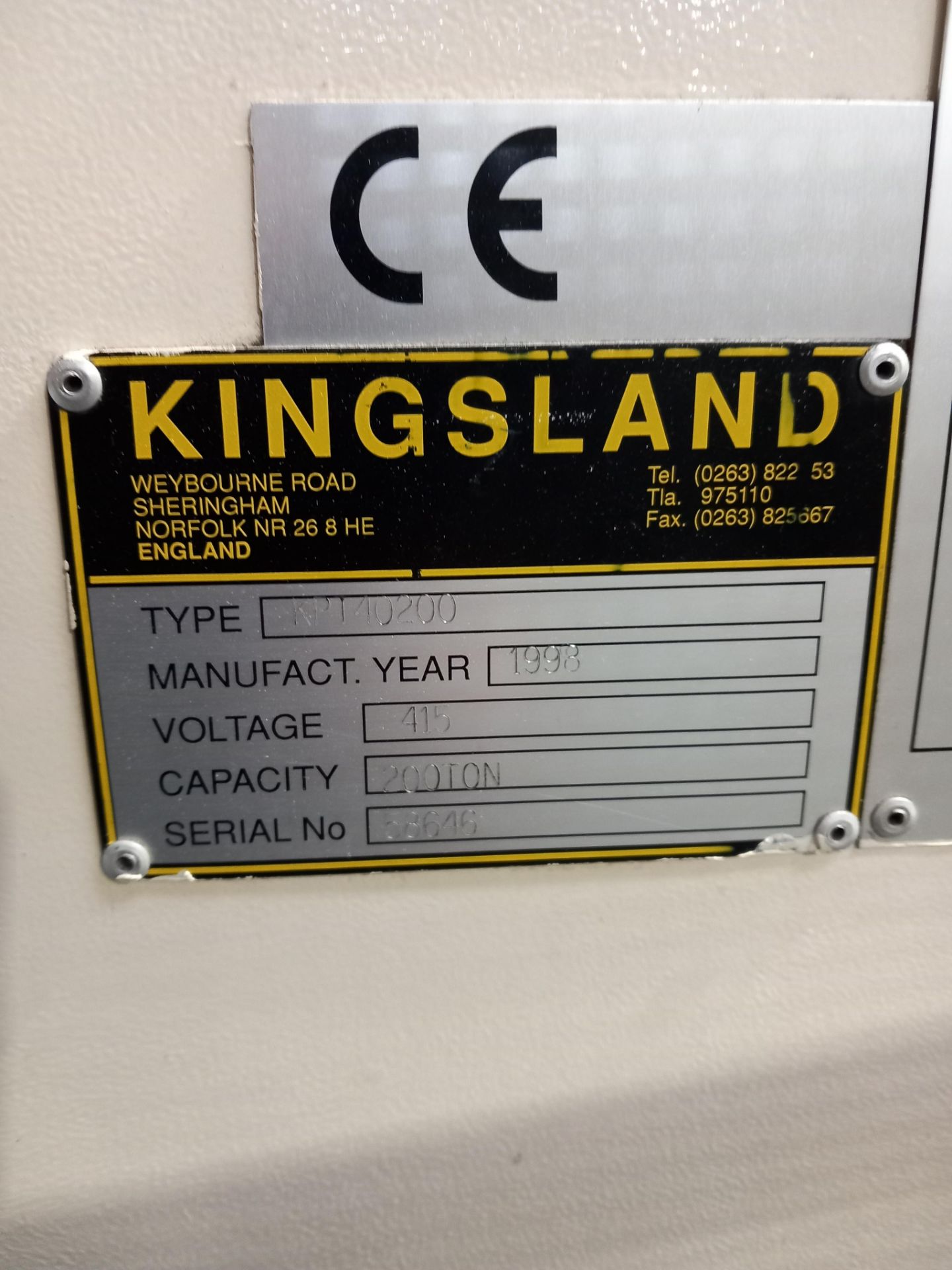 Kingsland KP140200 Press Brake 4m 200 Ton Serial n - Image 9 of 10