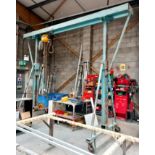 Mobile Adjustable Height Gantry with Yale 1T Electric Hoist
