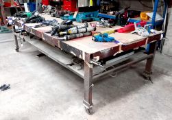 Fabricated mobile welding table (3000x1500)