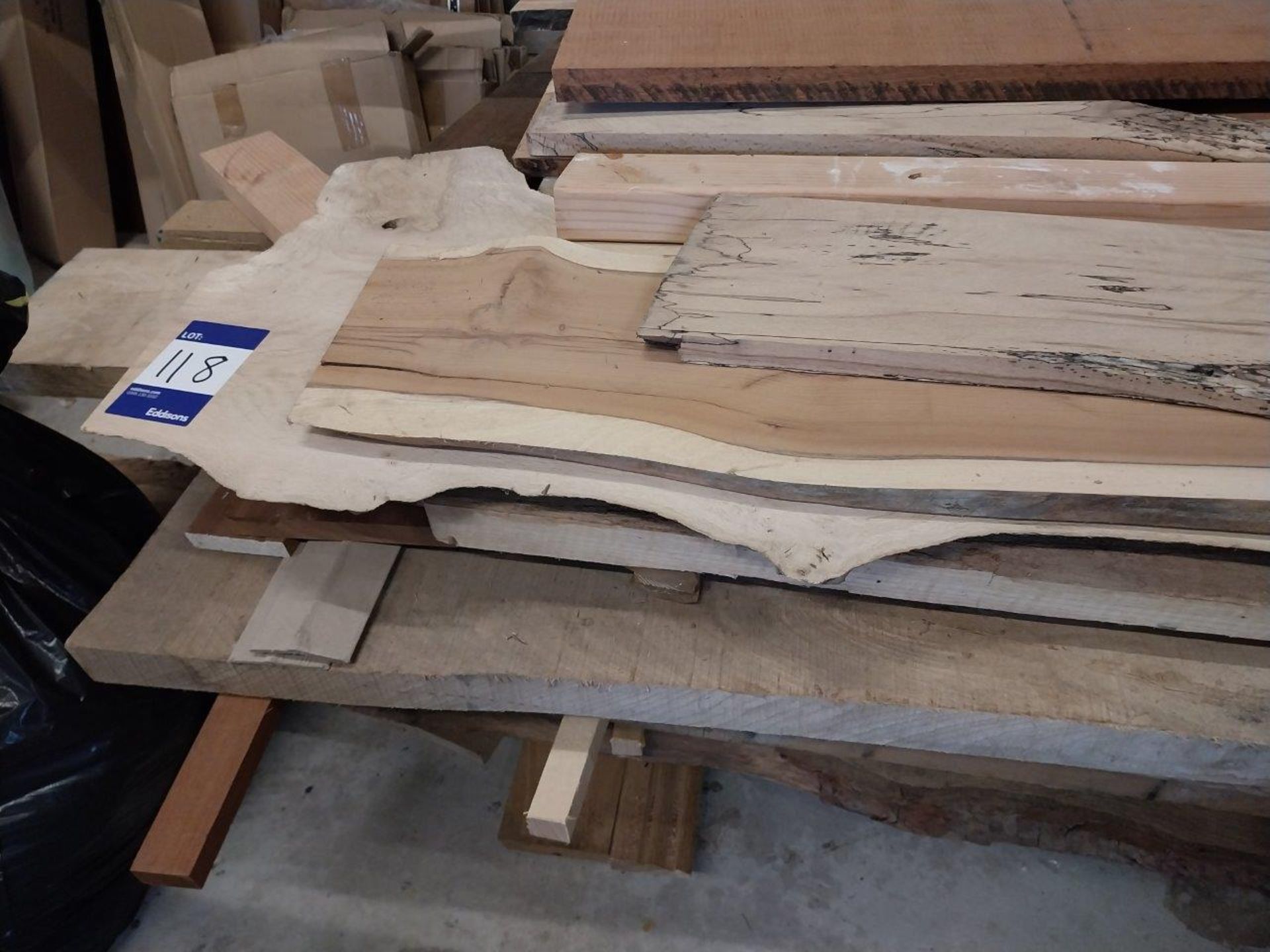 Various boards and offcuts of oak, sapele, iroko, elm and rosewood - Image 14 of 14