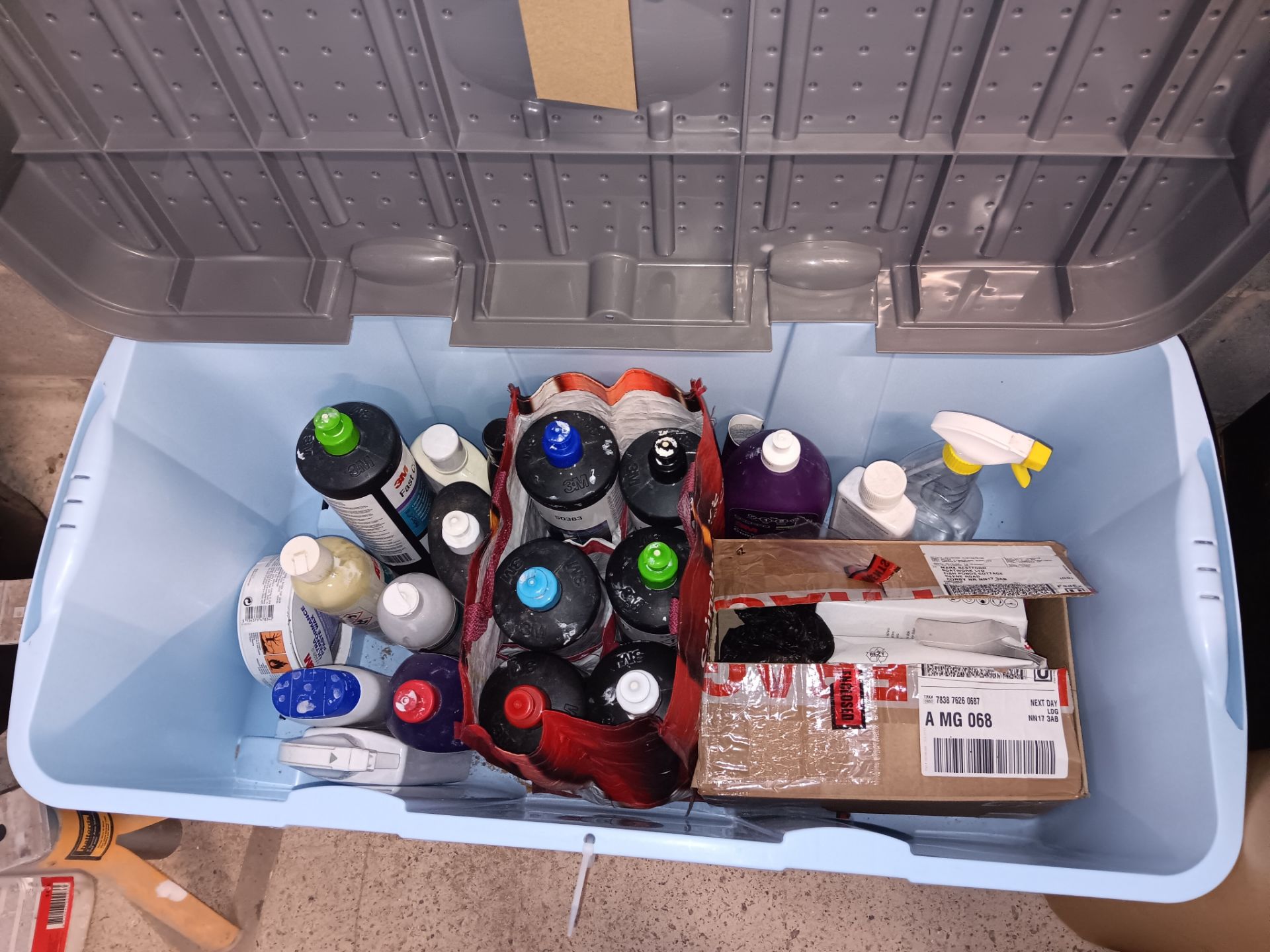 Box of yacht paint & gelcoat polishes