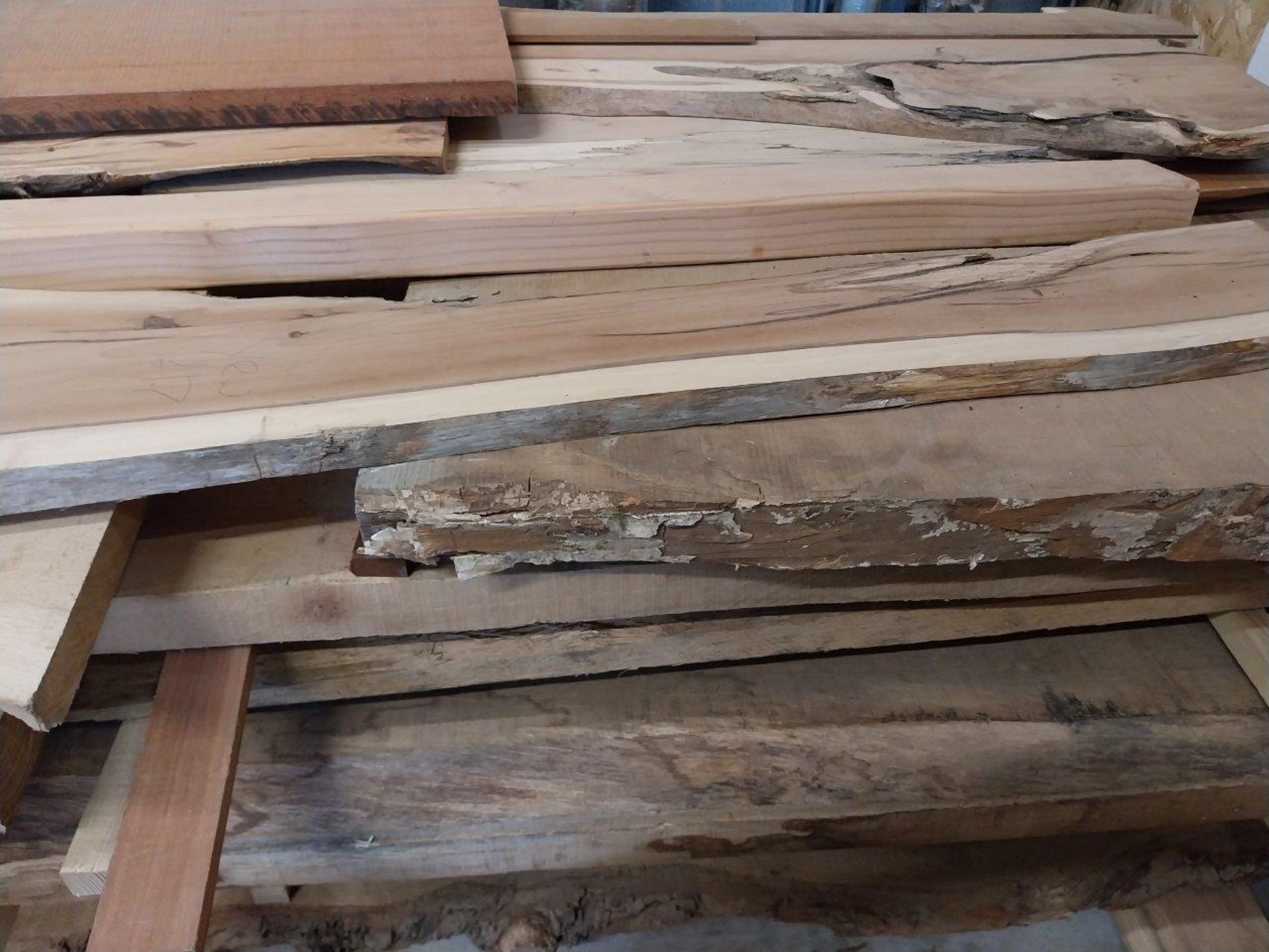 Various boards and offcuts of oak, sapele, iroko, elm and rosewood - Image 9 of 14