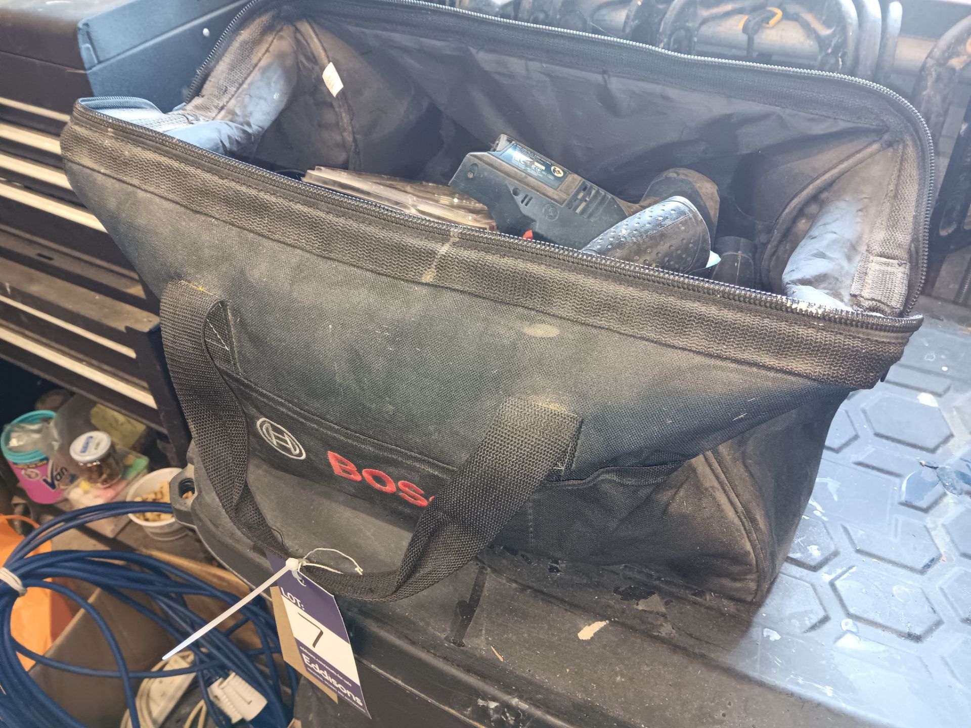 Bag containing Bosch 12volt - GDR10,8-LI Impact Drill, 2 x GSR 12v-15 Drills with 2 x 12v 2.5ah