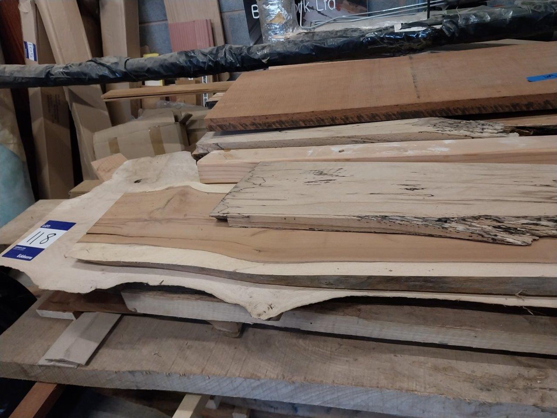 Various boards and offcuts of oak, sapele, iroko, elm and rosewood - Image 7 of 14