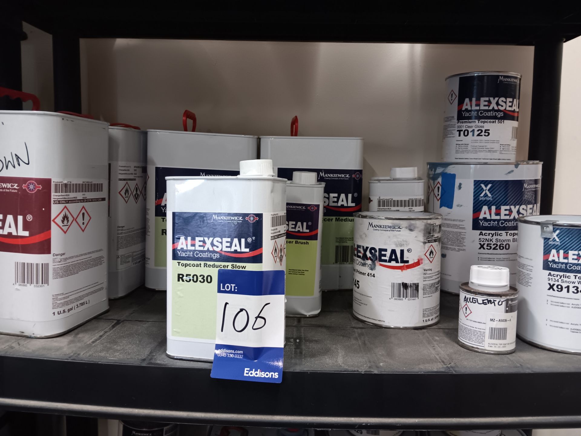 Quantity of Alexseal Epoxy top coats and primers (Part Tins)