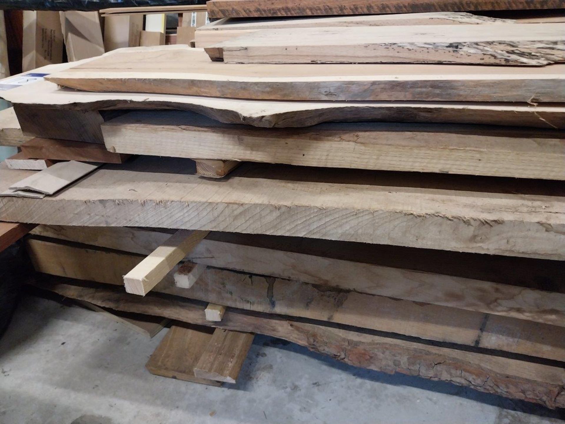 Various boards and offcuts of oak, sapele, iroko, elm and rosewood - Image 6 of 14