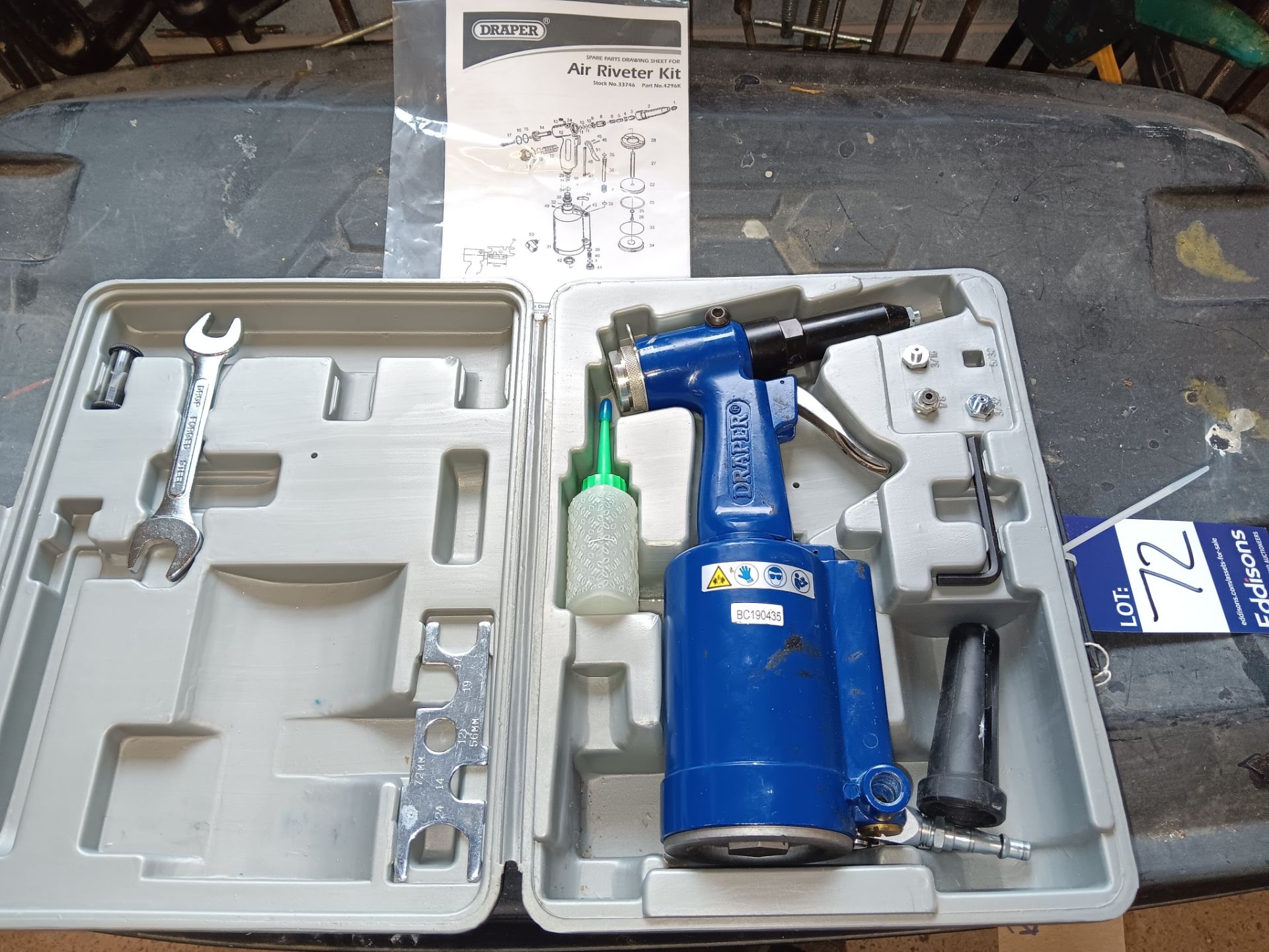 Draper compressed air Riveter Kit - Image 3 of 5