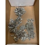 Assorted '925' stamped white metal chains (total 450g)