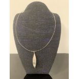 Silver necklace with Silver Leaf Pendant (stamped with assay marks)