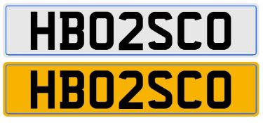 Cherished registration number.: HB02SCO An administration fee of £80 + VAT will be added to the sale