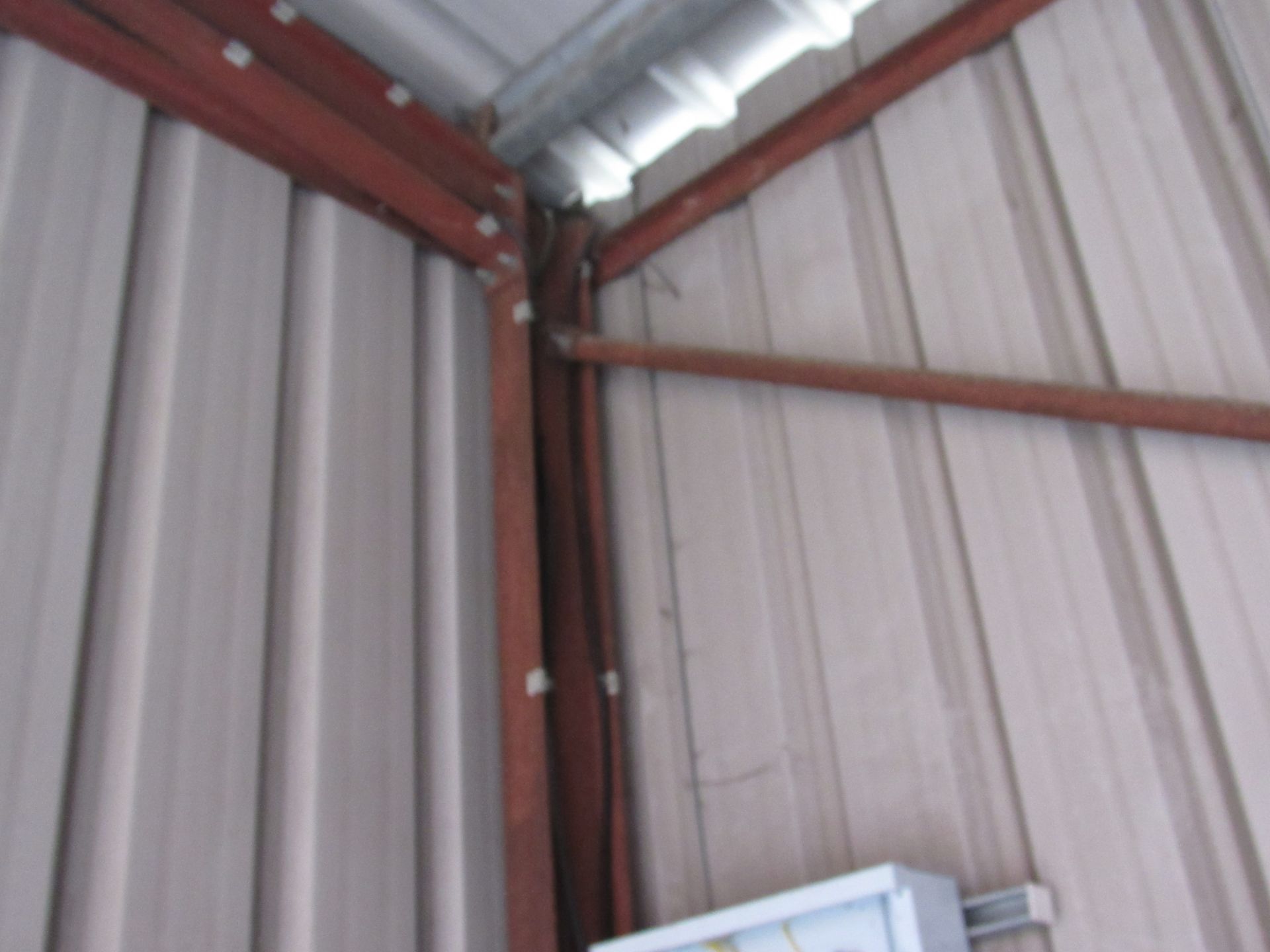 Steel Portal frame store/building with 2 roller shutter doors, electrical control panel, wall and - Image 12 of 16