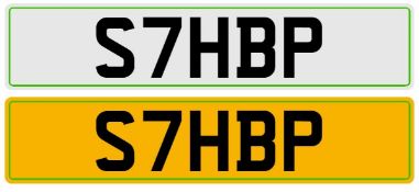 Cherished registration number.: .S7HBP An administration fee of £80 + VAT will be added to the