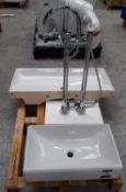 2 x Various Villeroy & Boch sink basins (Ex-display, viewing strongly recommended as some items