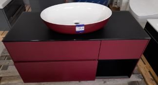 Villeroy & Boch sink basin with vanity unit (1200x500x600) (Ex-display, viewing strongly recommended