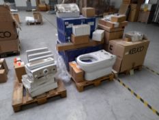 Various bathroom units to 3 x pallets (Ex-display, viewing strongly recommended as some items may