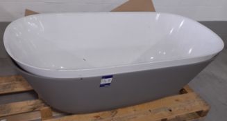 Villeroy & Boch grey bath tub (1550x750x550) (Ex-display, viewing strongly recommended as some items