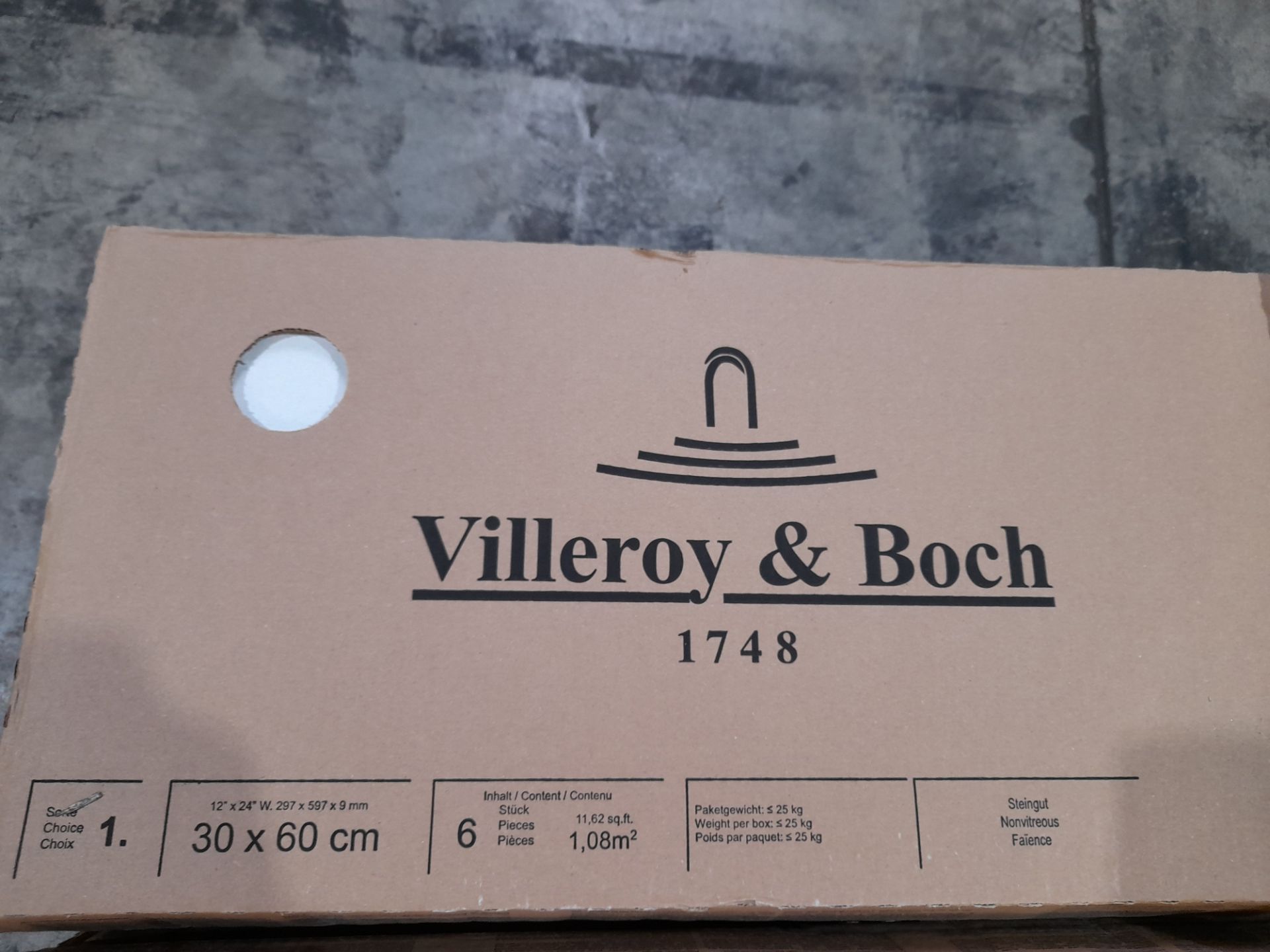 Villeroy & Boch Spotlight 30x06 light grey matt tiles to pallet - Image 2 of 3